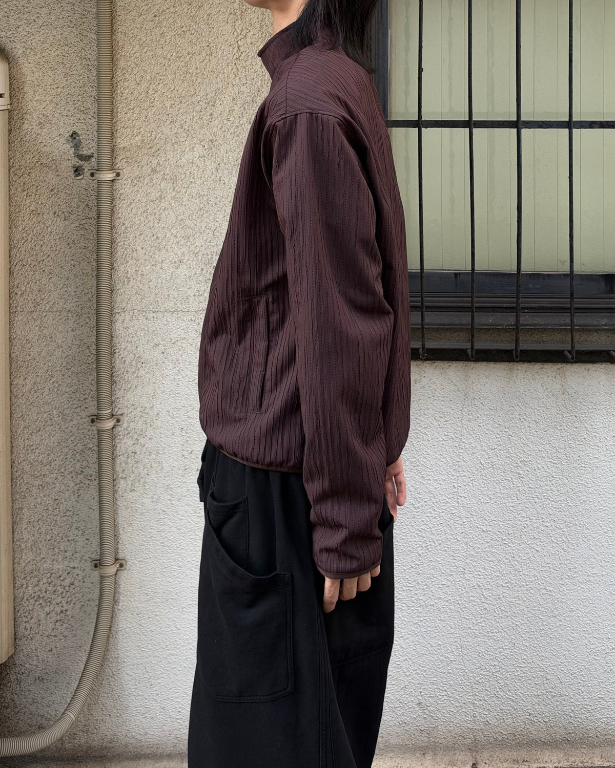 受注制【youll】pleated asymmetry jacket (3color)