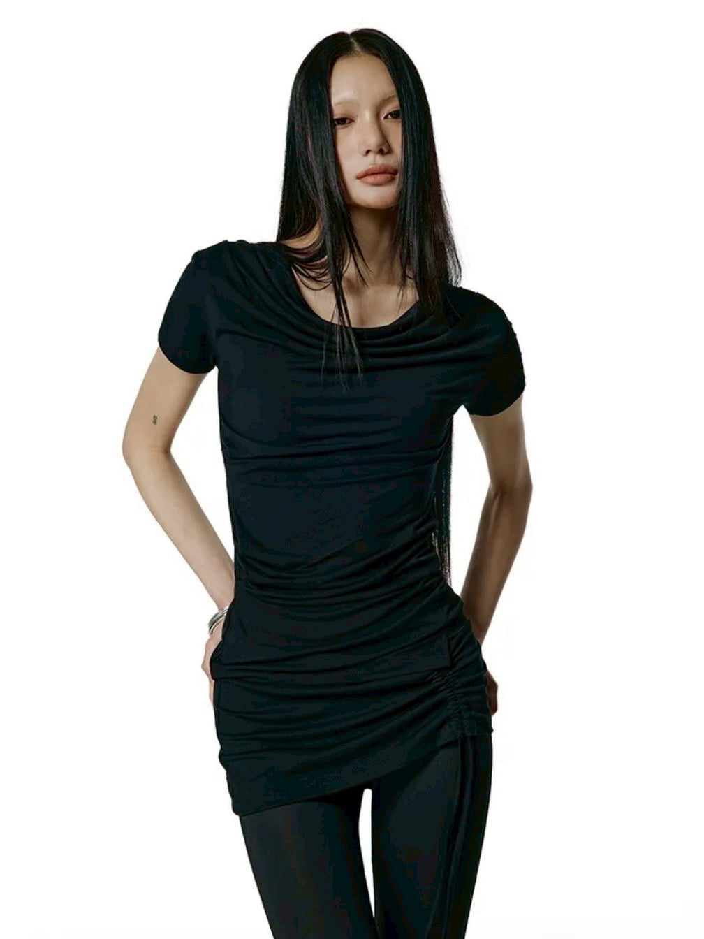 【ROCK CAKE】Drape Essential Top