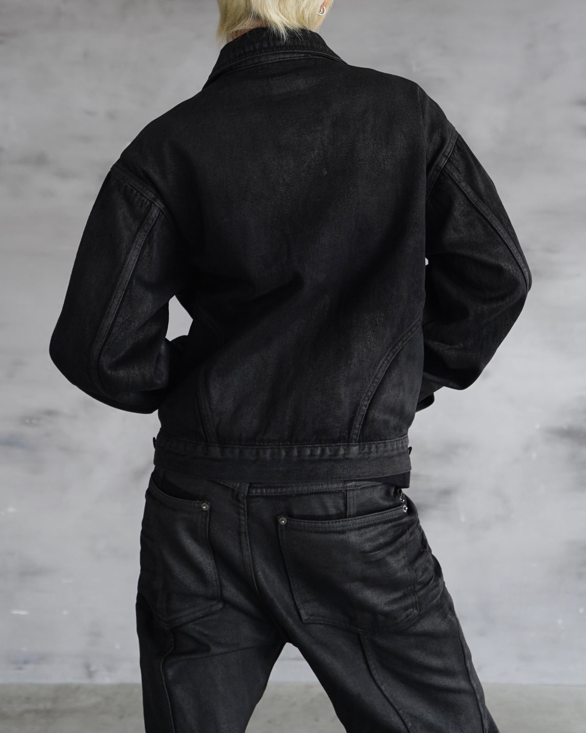 【CHIKASHITSU PLUS HIGH】Washed coating denim jacket