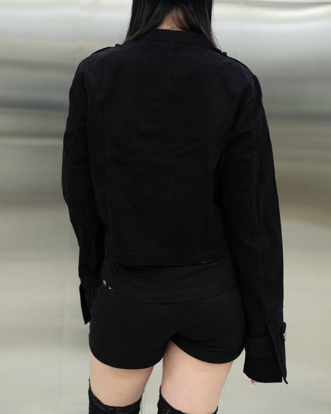 受注制【Never mind the XU】Napoleon grunge denim jacket (2color)