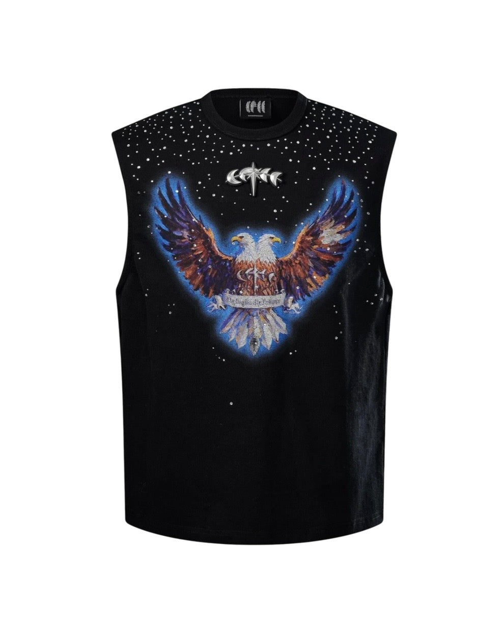 【The Boy Has No Patience】DOUBLE-HEADED EAGLE RHINESTONE VEST