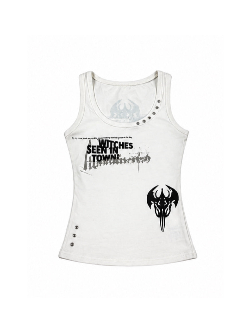 国際配送【Never mind the XU】slim fit studs sleeveless (2color)