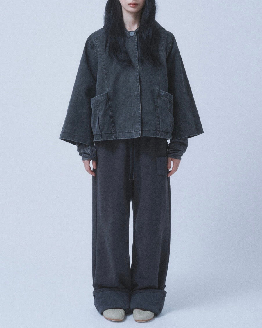 【TUOMIO】WASHED CAPE JACKET