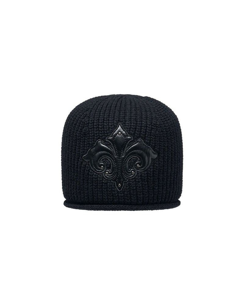 【LECYTO】Imperium Leather Patch Beanie