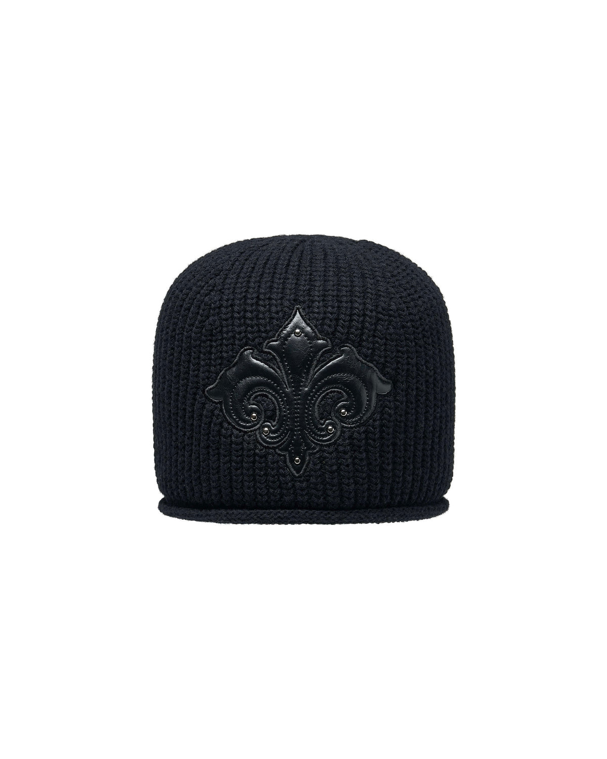 【LECYTO】Imperium Leather Patch Beanie
