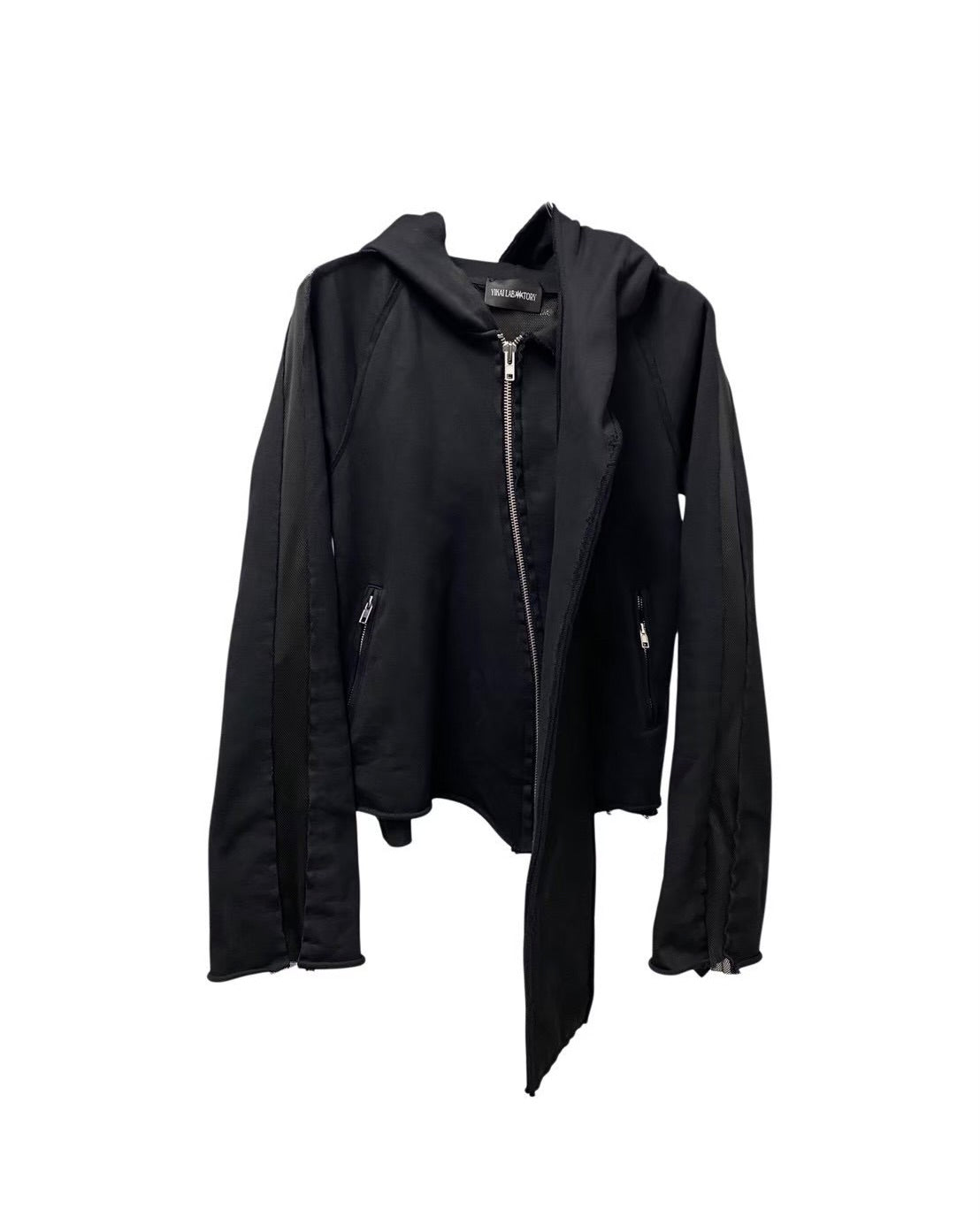 【YIKAI LABORATORY】COCOON ASYMMETRIC ZIPPER HOODIE