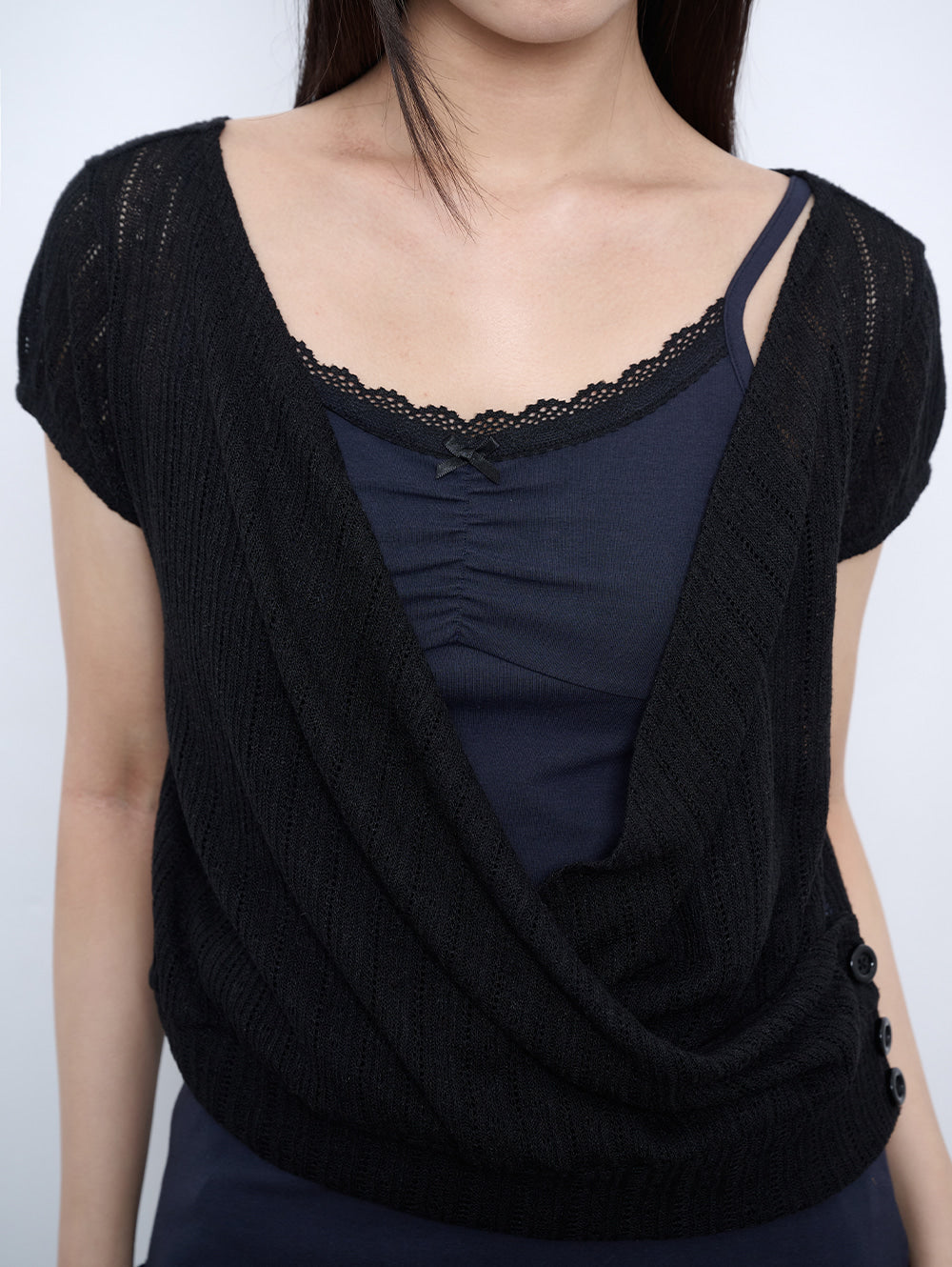 【TUOMIO】LIGHT LAYERED BOLERO