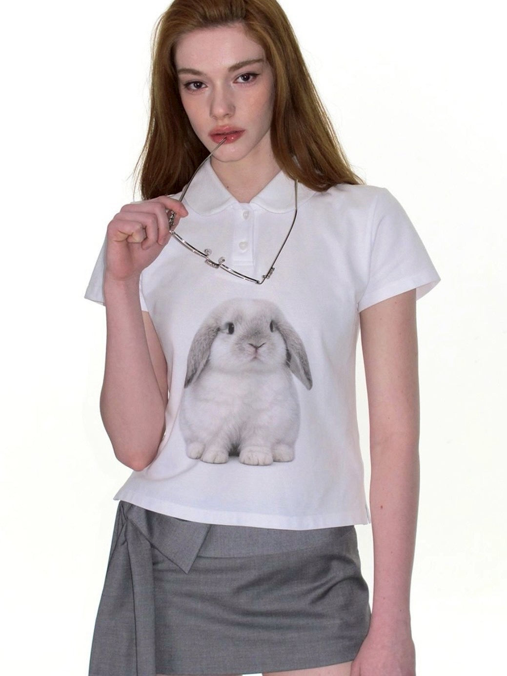 【CRANK】BUNNY GRAPHIC POLO SHIRT