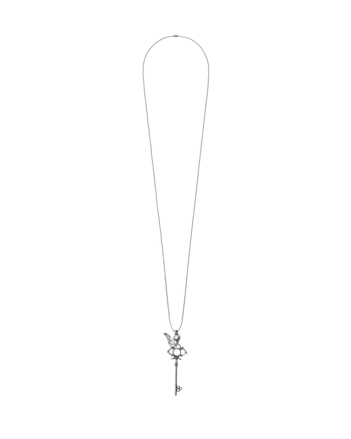 【LECYTO】Winged Key Pendant Necklace