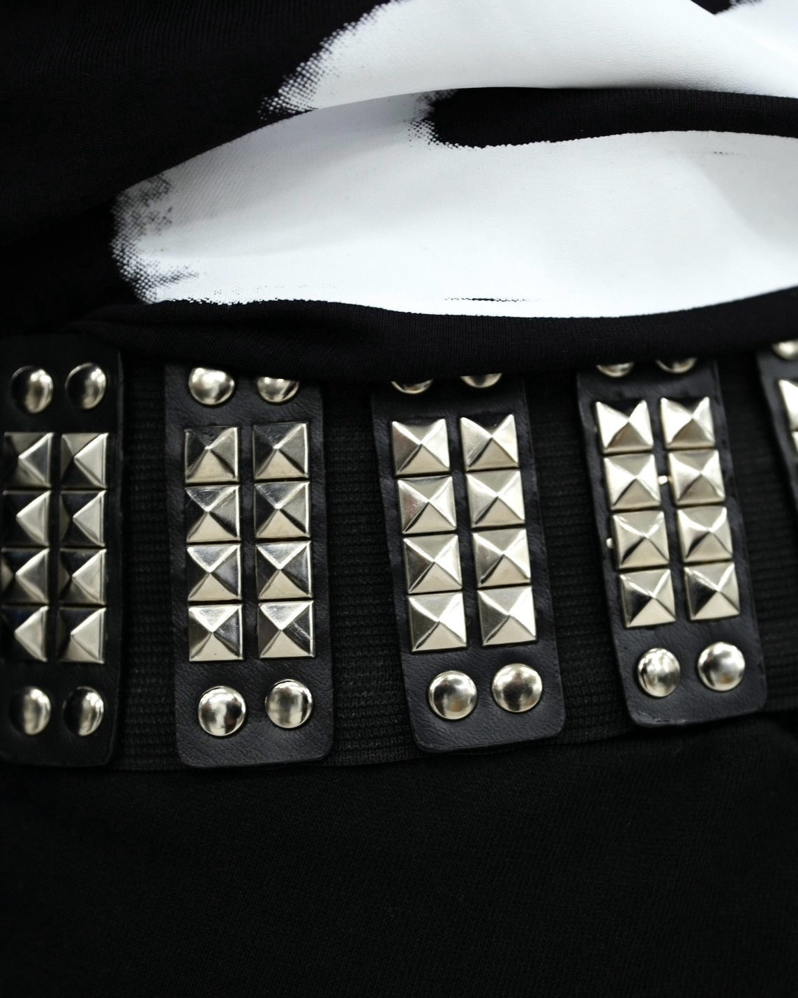 受注制【Never mind the XU】WIDE PYRAMID STUDDED BELT