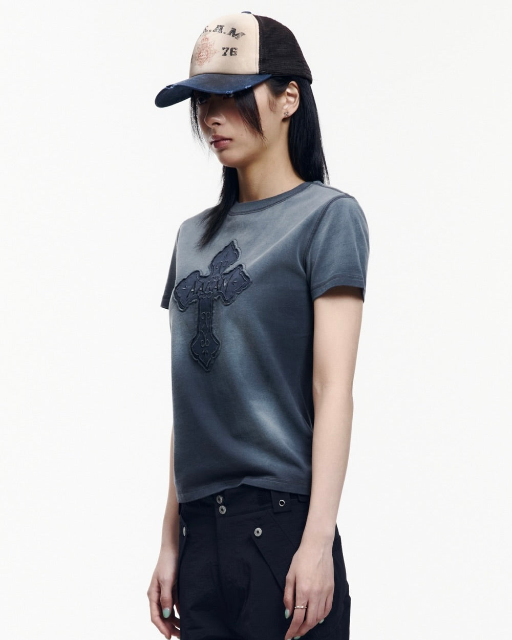 【AAKAM】Dust Fade CROS2 Half Top