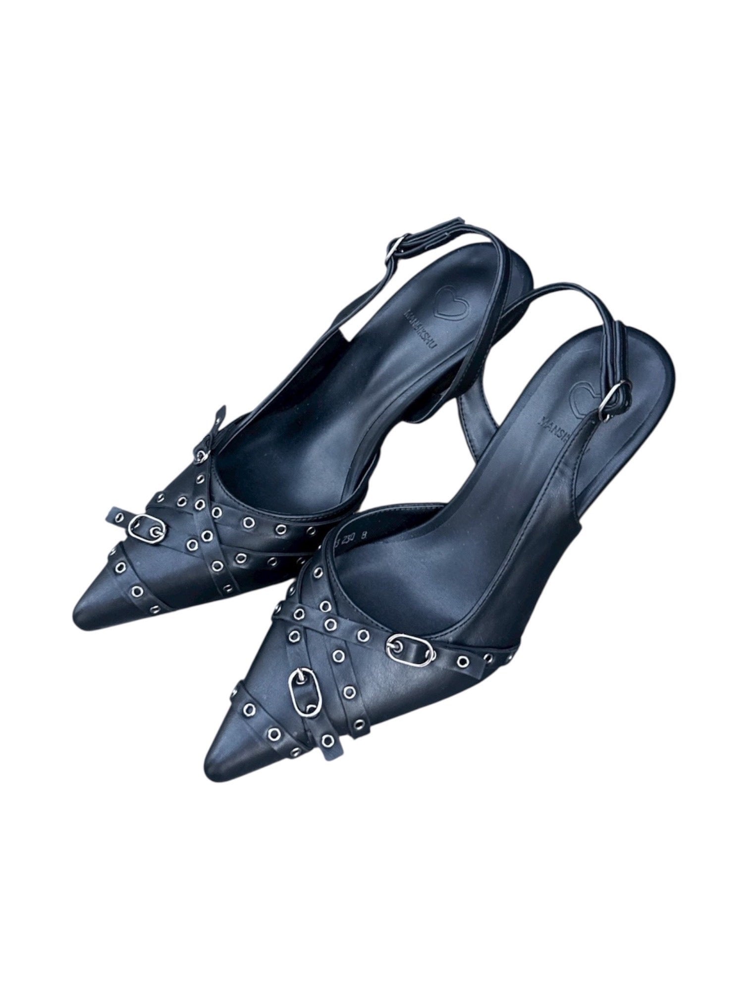 3/1 20:00発売 受注制【nmtc +】strap eyelet pumps heel / 【エヌエムティーシープラス】ストラップアイレットパンプスヒール