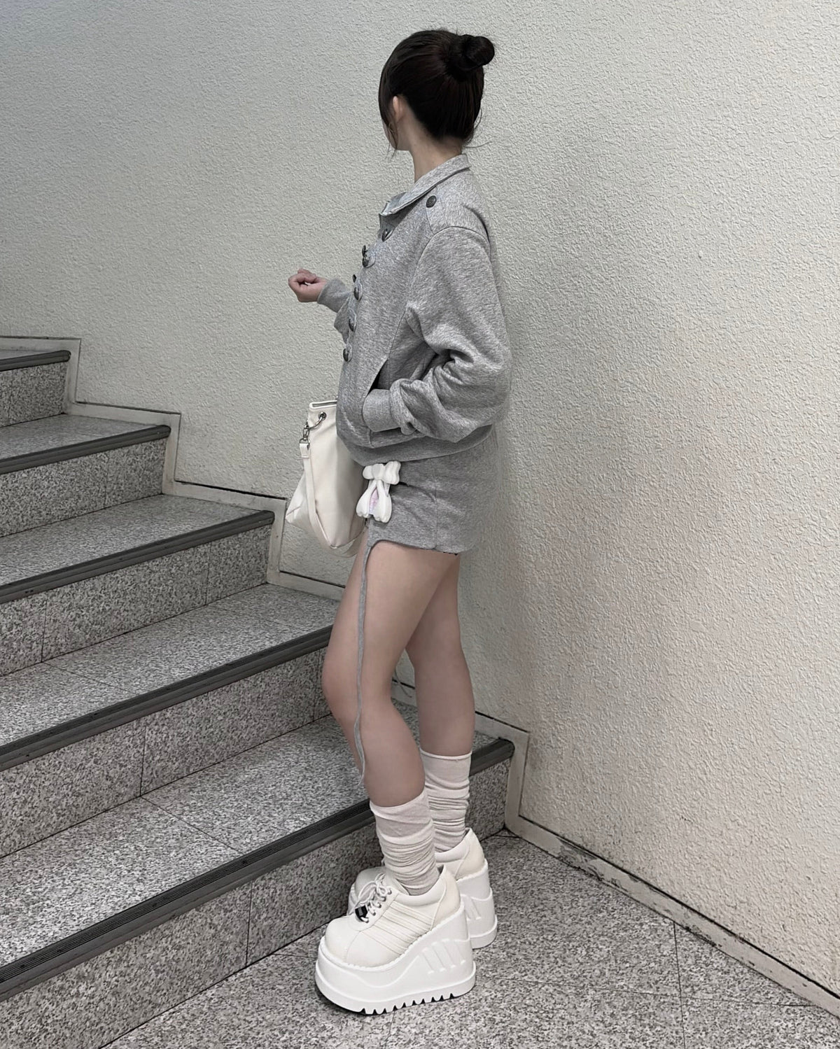 受注制【nmtc+】high neck napoleon zip up jacket (2color)