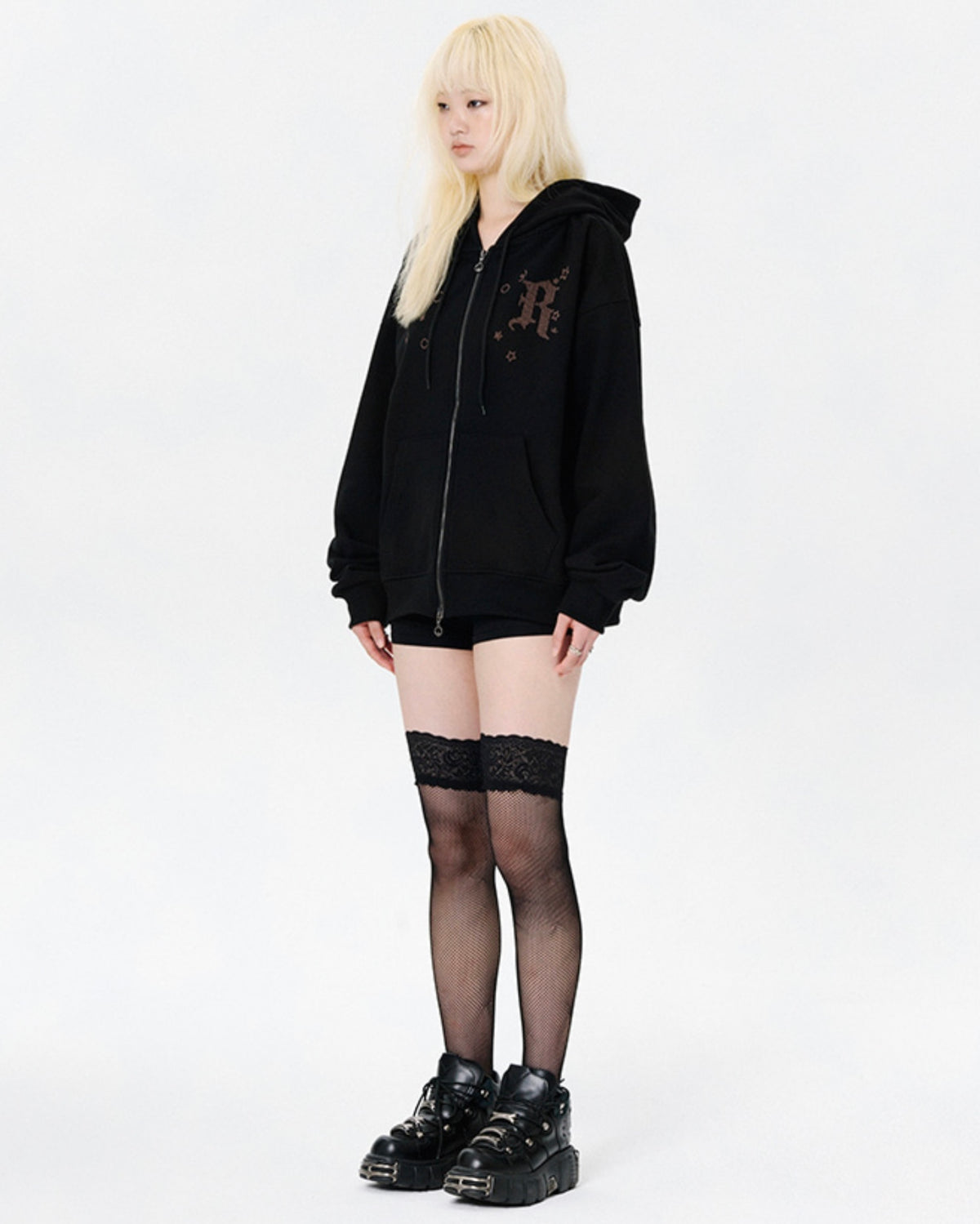【runningHIGH】EAR ZIP UP HOODIE