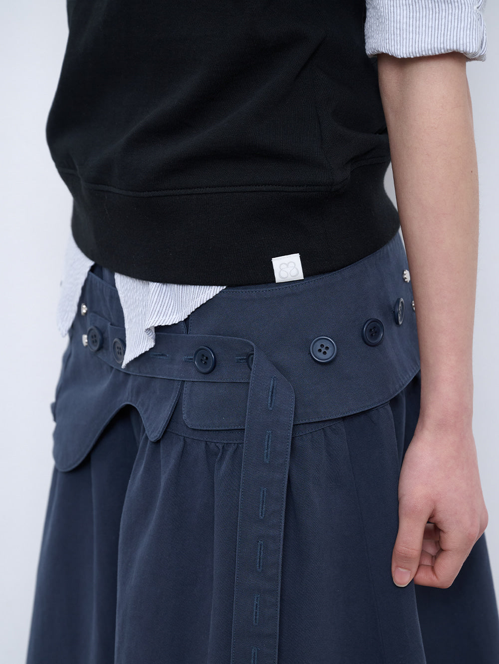 6/8 21:00発売【TUOMIO】WASHED BELT BAG SKIRT
