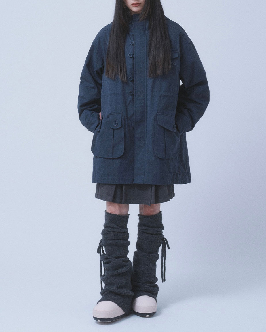 【TUOMIO】LAYERED KNIT LEG WARMER