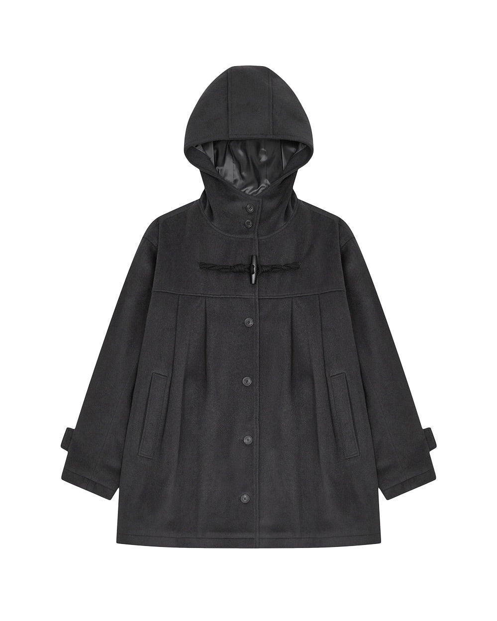 【TUOMIO】PLEATED TOGGLE WOOL COAT