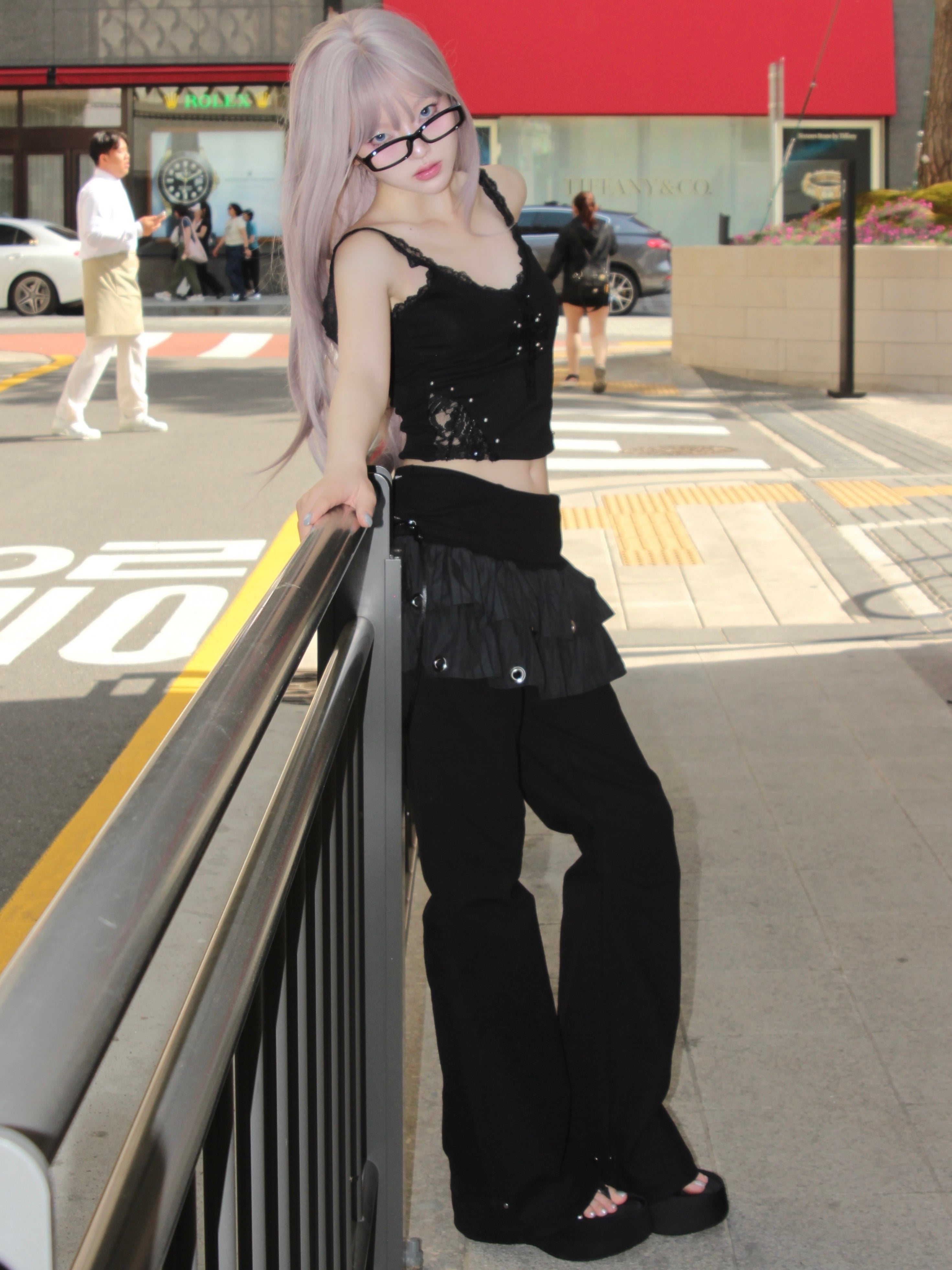6/7 20:00発売【CHERRYQUIRI】cross patch lace sleeveless