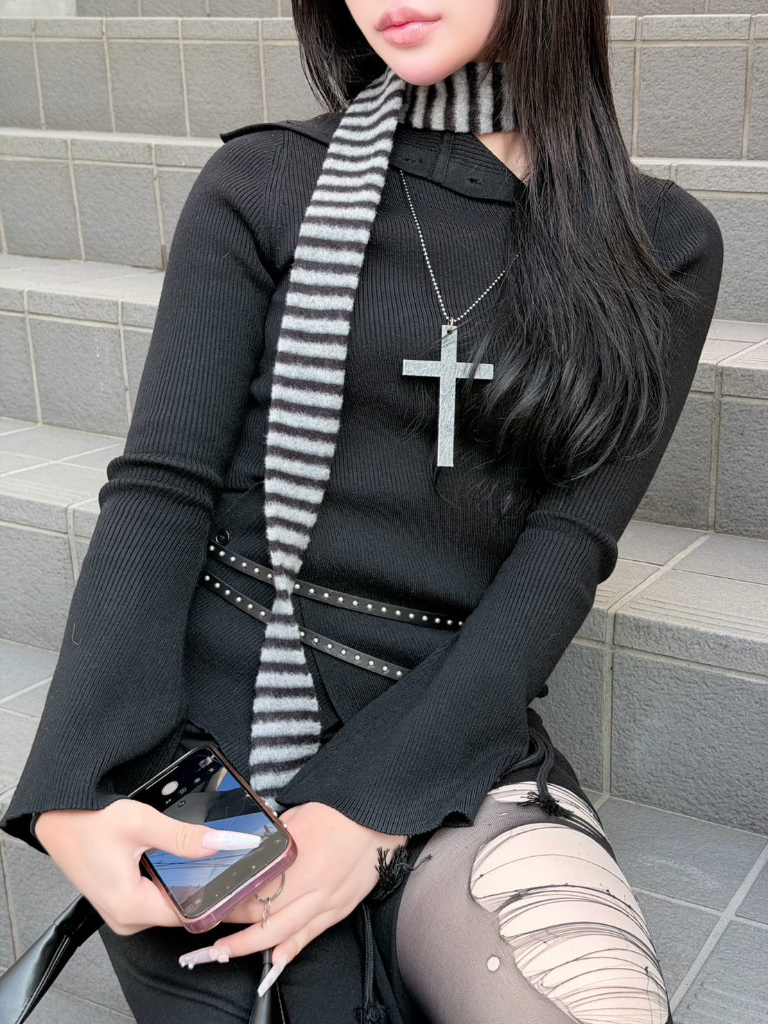 3/1 20:00発売 受注制【nmtc +】diagonal button knit / 【エヌエムティーシープラス】ダイアゴナルボタンニット (2color)