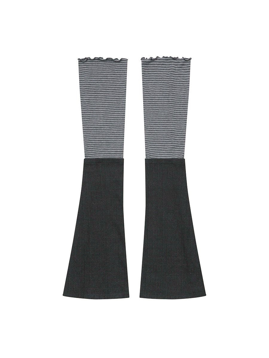 【Miseki seoul】 Striped layered button leg warmer