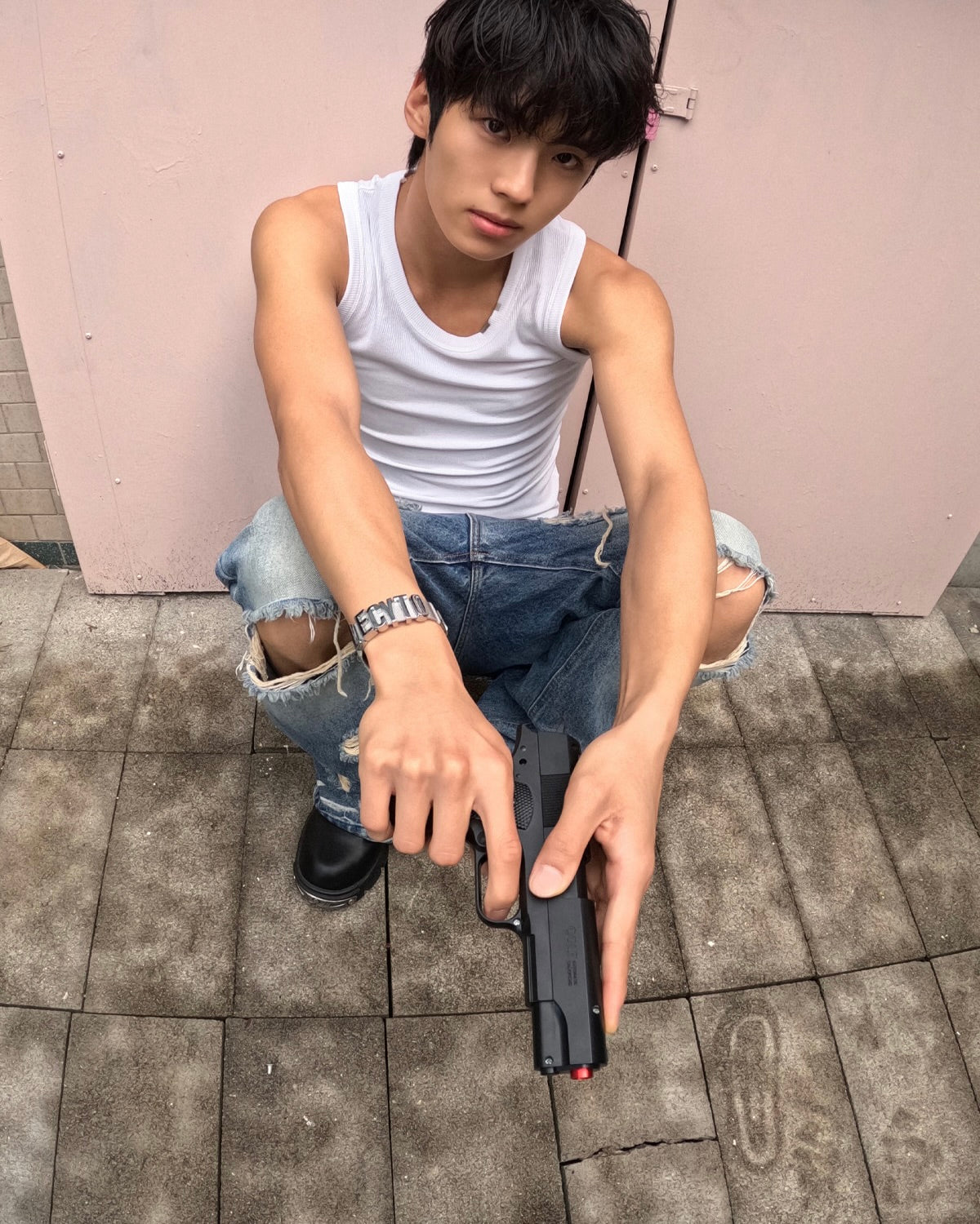 【LECYTO】Glitter Rib Sleeveless