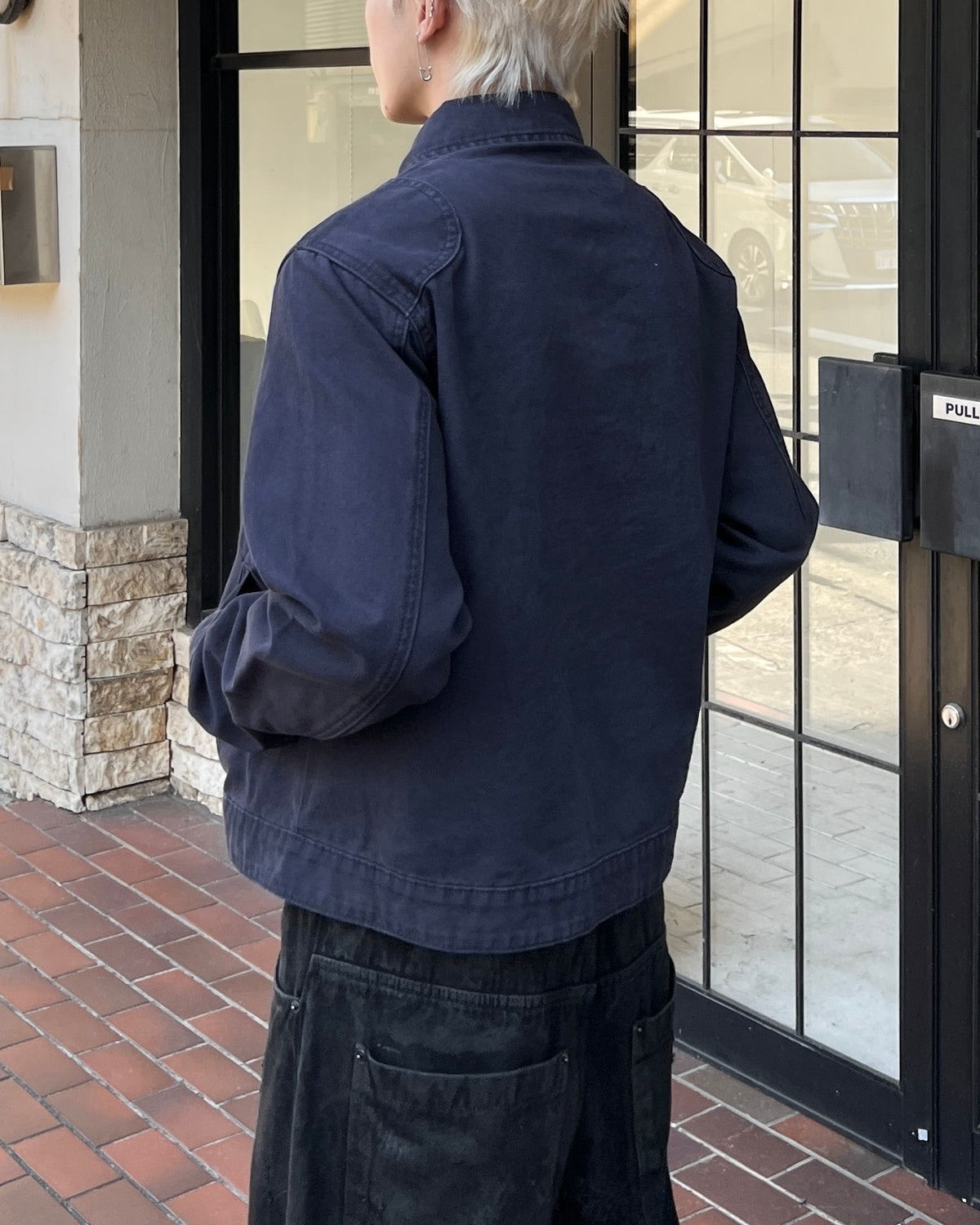 大阪店WEB限定受注制【Chikashitsu +】design hook cropped jacket (3color)
