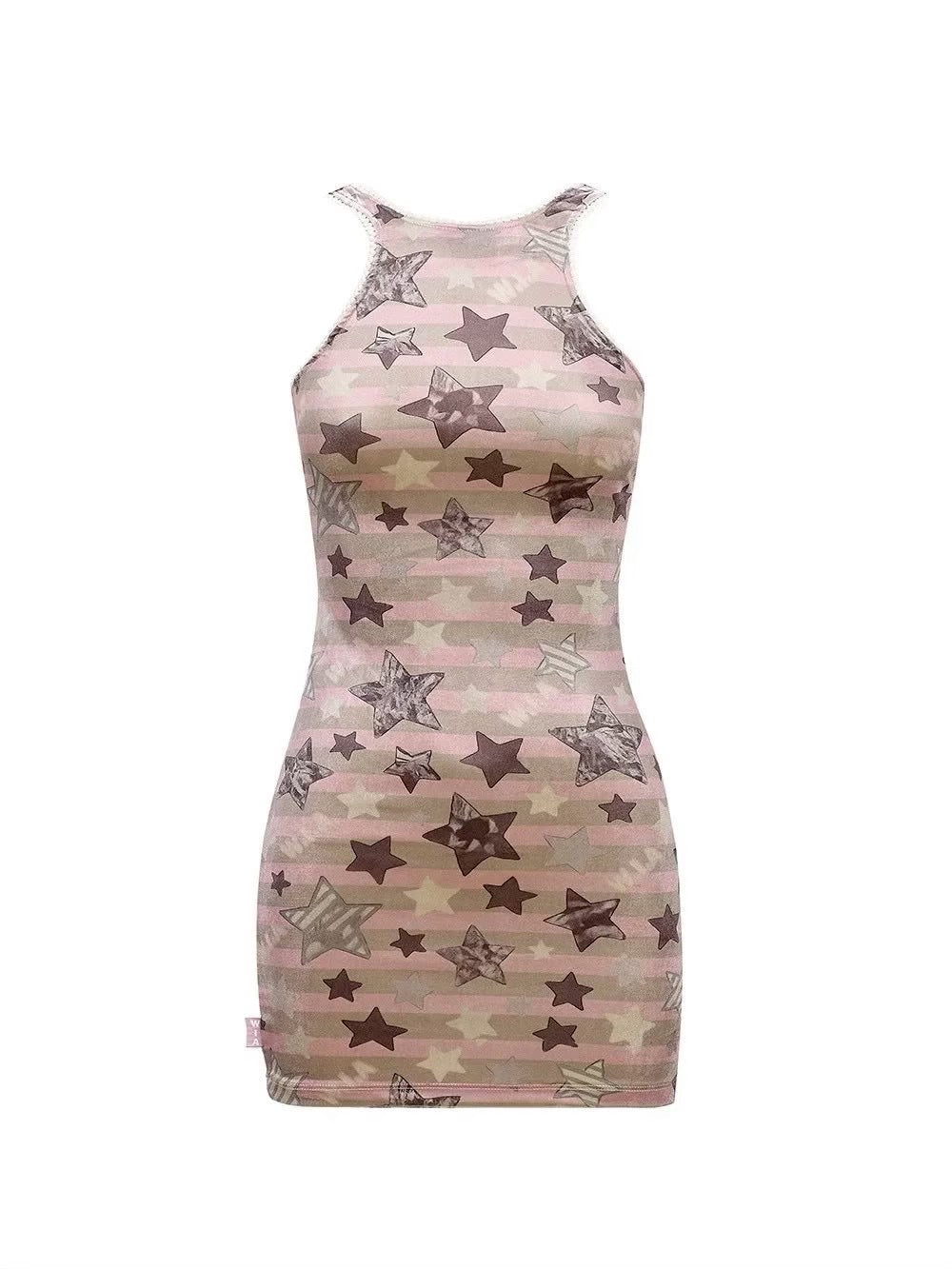 【W.I.A】THOUSAND STARS VELOUR MINI DRESS
