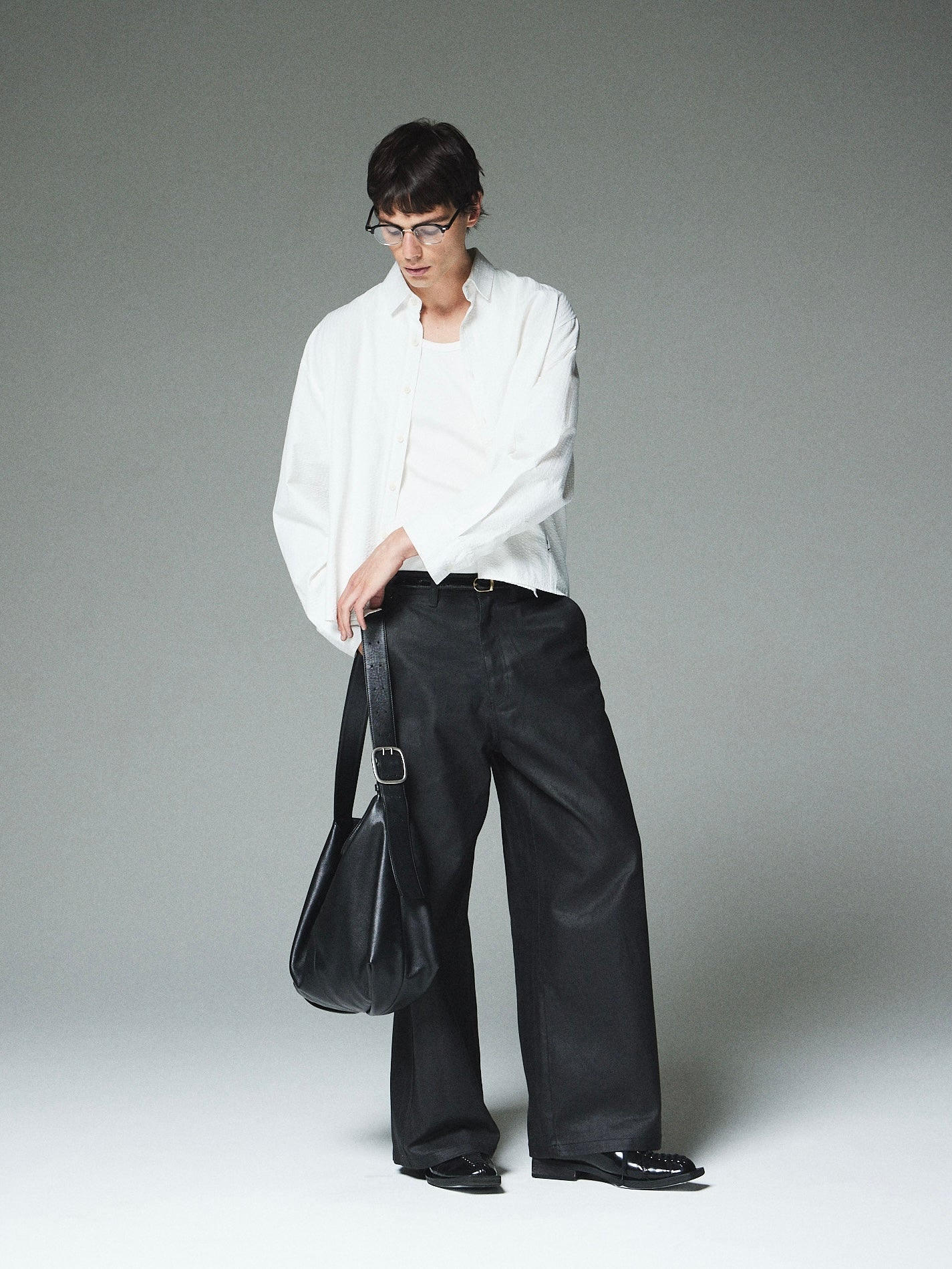 【CS】CROPPED STRIPE BUTTON UP SHIRT