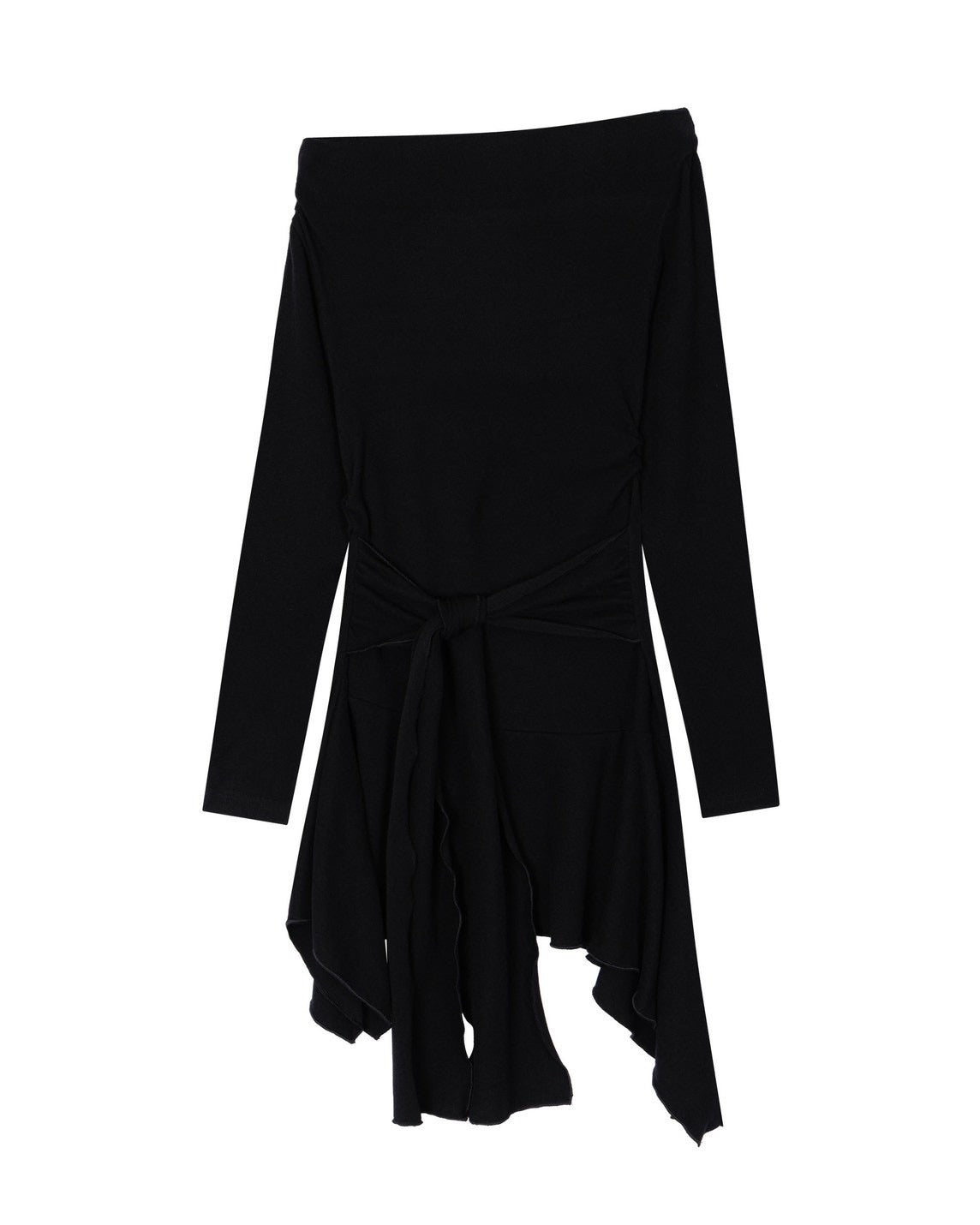 【Uglyshadow】RUCHED BOAT LONG TEE