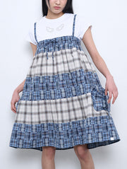 6/8 21:00発売【TUOMIO】2-WAY PATCHWORK SKIRT