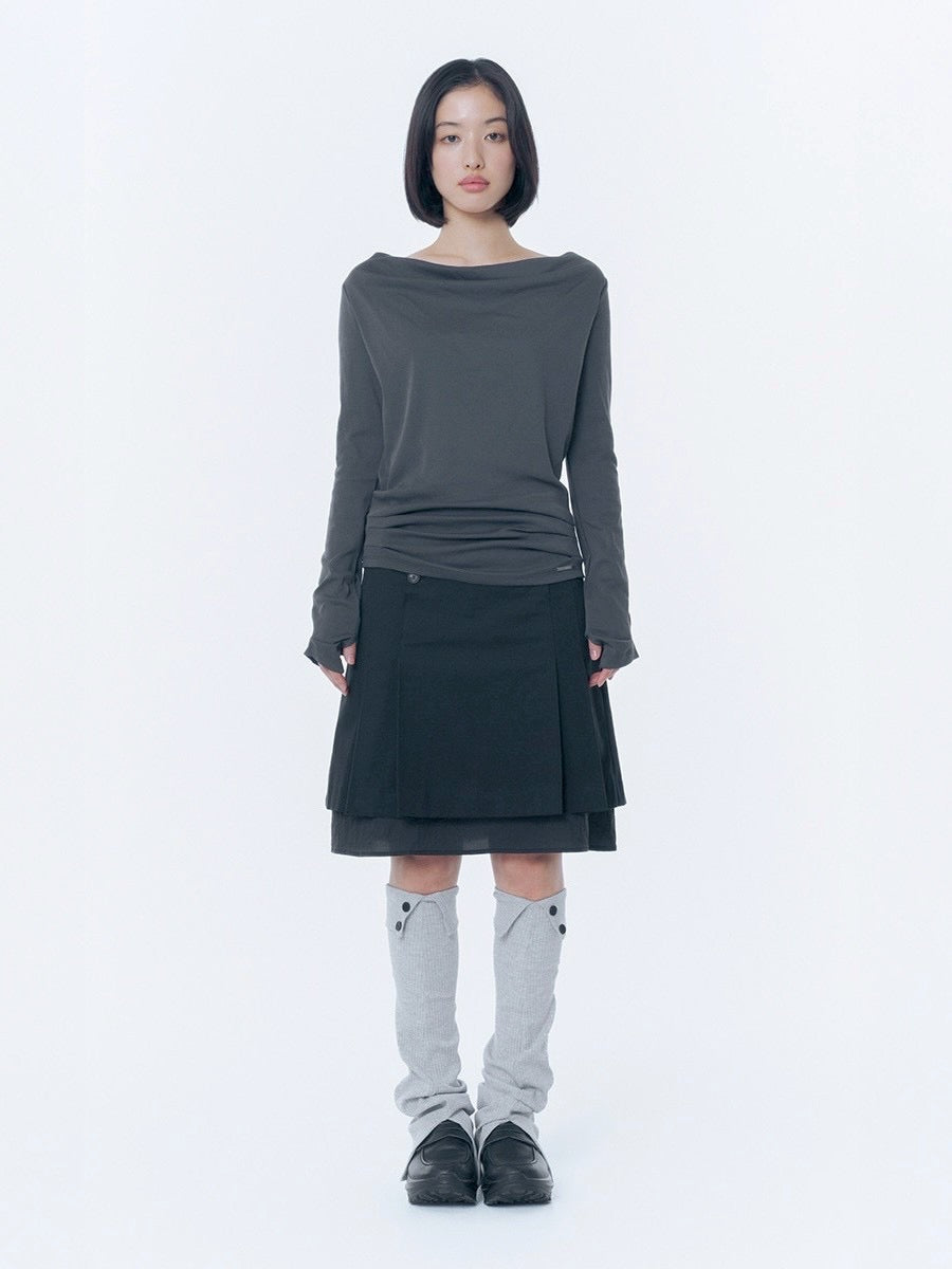 【Miseki seoul】Button slit leg warmer