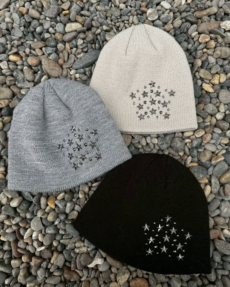 受注制【Never mind the XU】star studs beanie (3color)