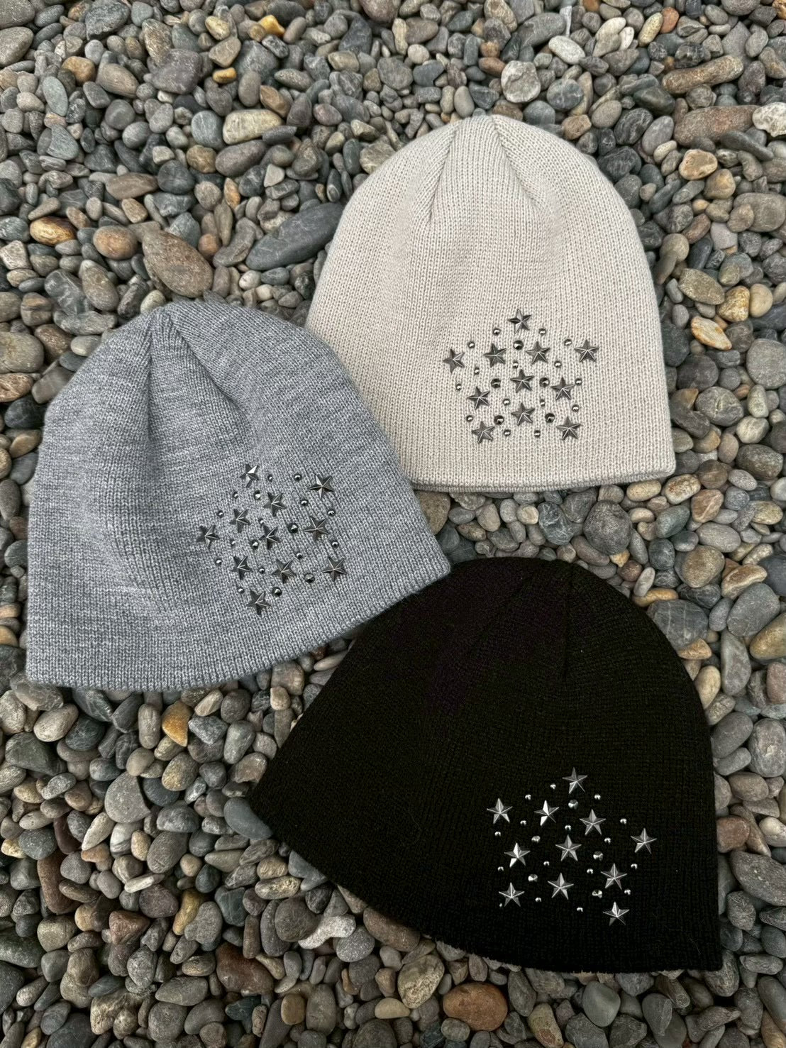 受注制【Never mind the XU】star studs beanie (3color)
