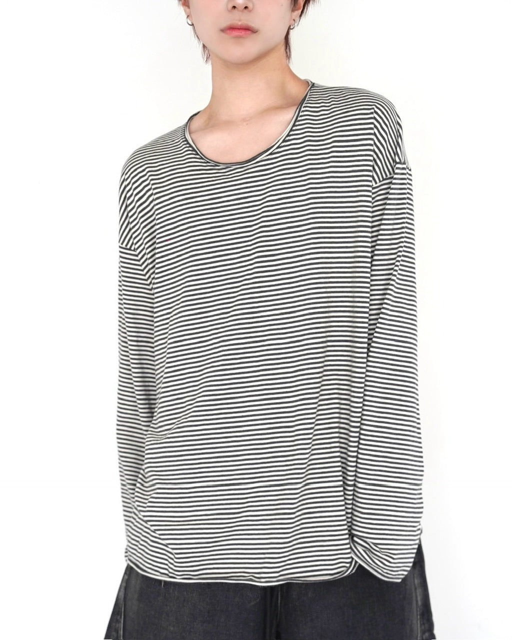 受注制【LUV CODE】stripe long sleeve tee 2 (2color)