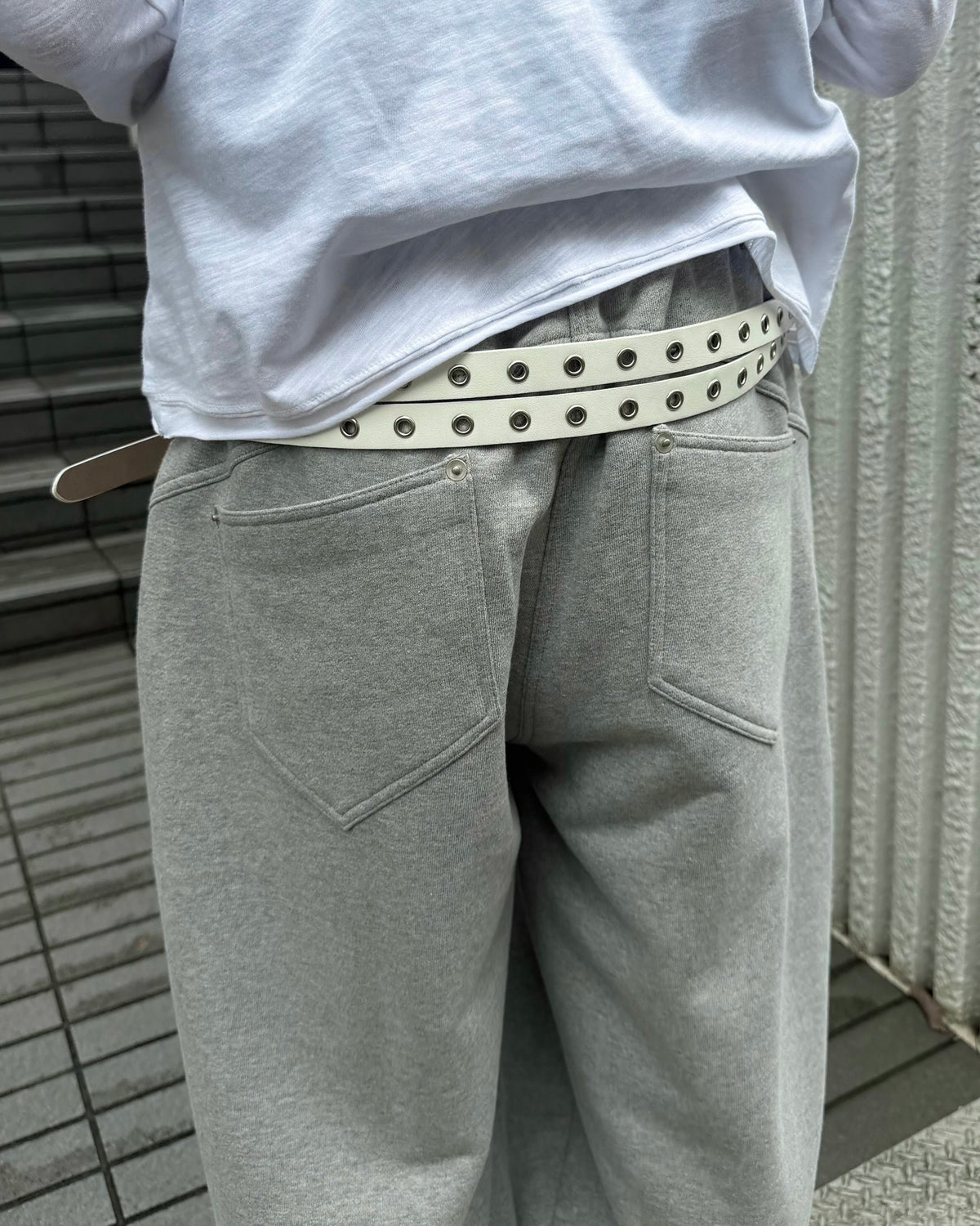 受注制【nmtc+】Curved Seam Wide Sweat Pants (2color)