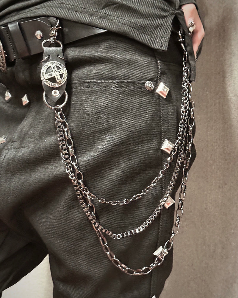 国際配送【Never mind the XU】TRIPLE CROSS WALLET CHAIN