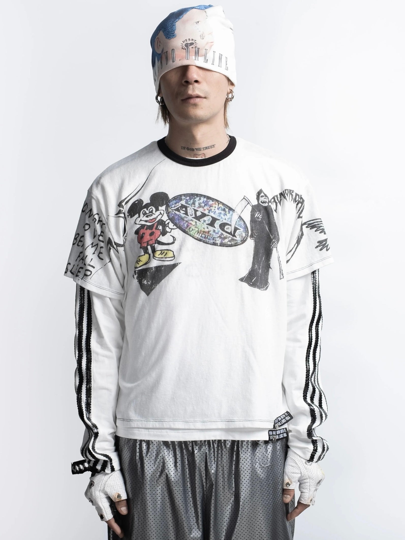 【F.V.V.O】Parody Graphic Ringer Tee