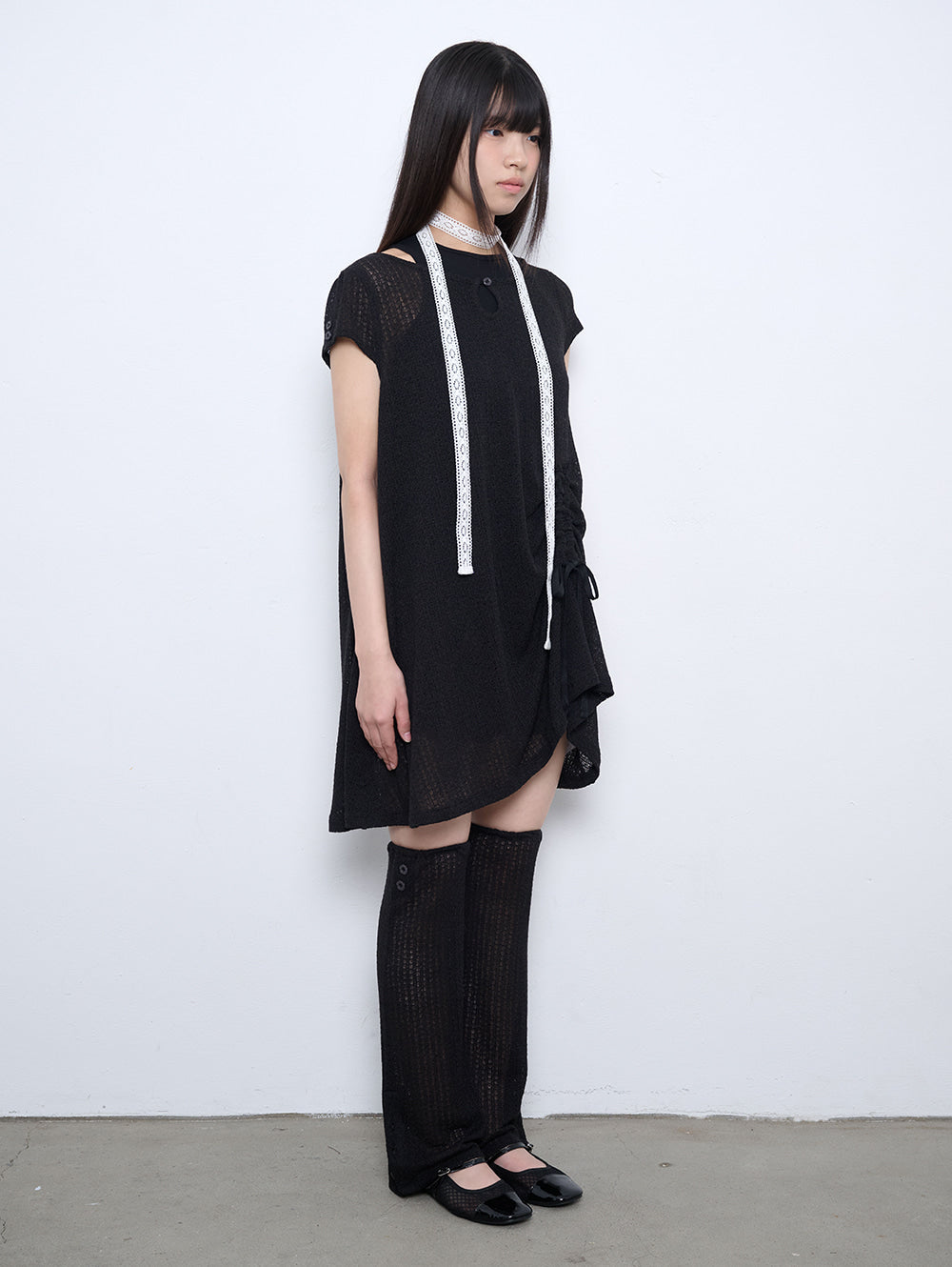 【TUOMIO】CROCHET MINI DRESS