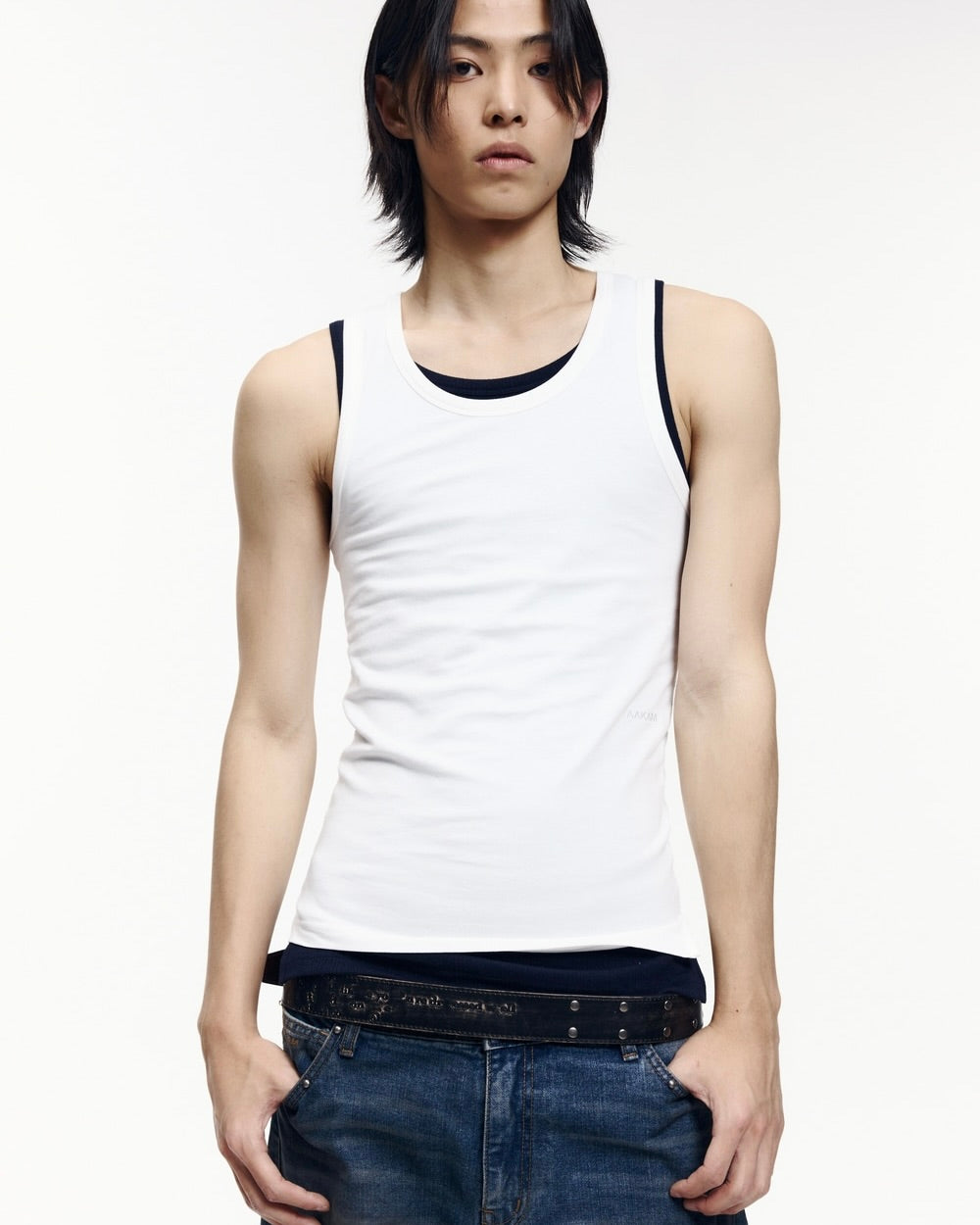 【AAKAM】2-Piece Layered Sleeveless