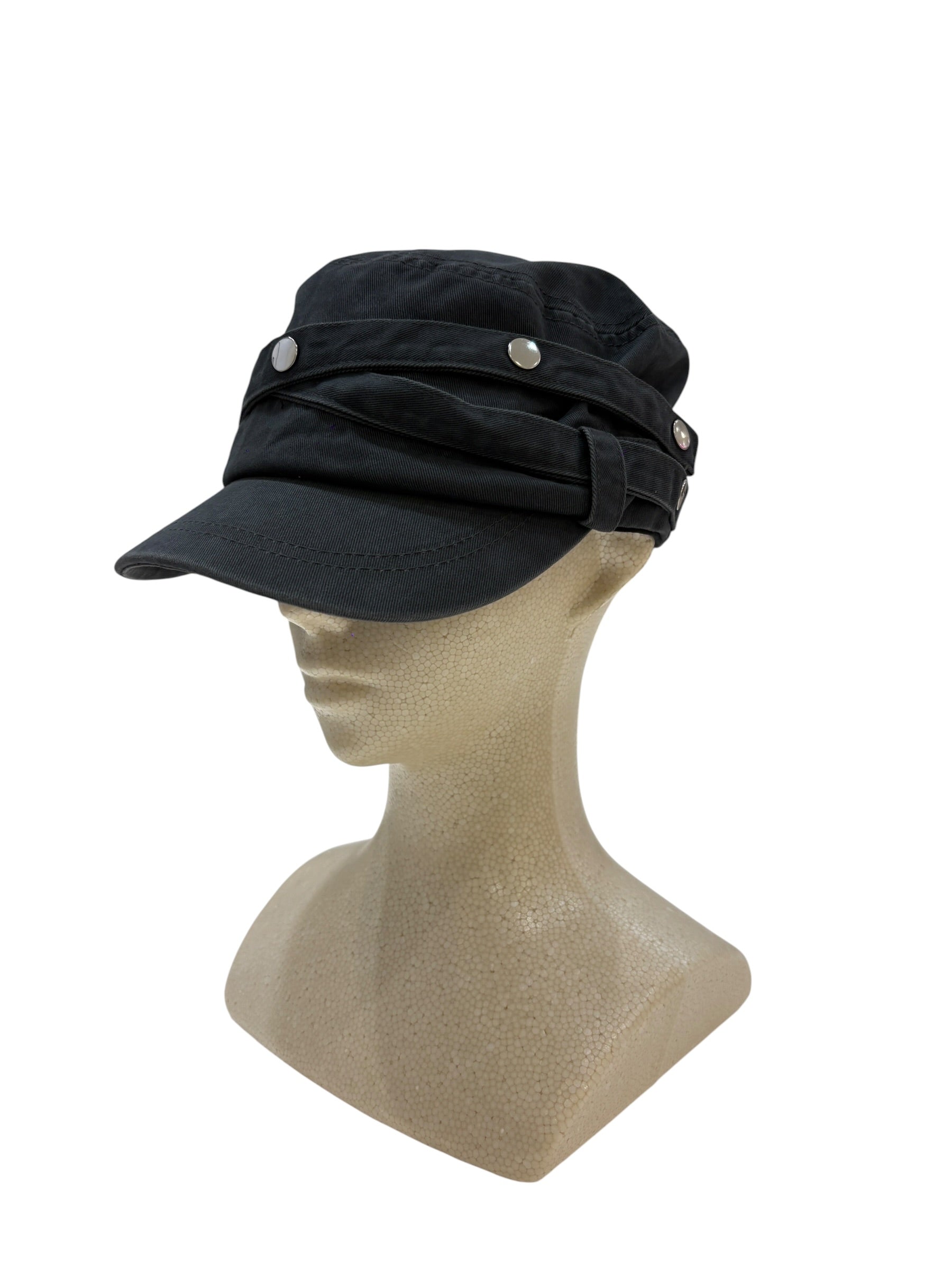 国際配送【Never mind the XU】double belt strap cap (2color)