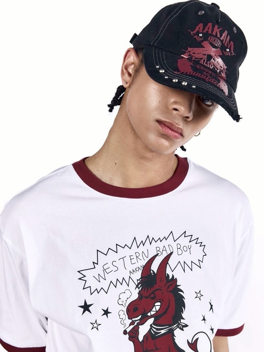 【AAKAM】Pistol Studded Ball Cap