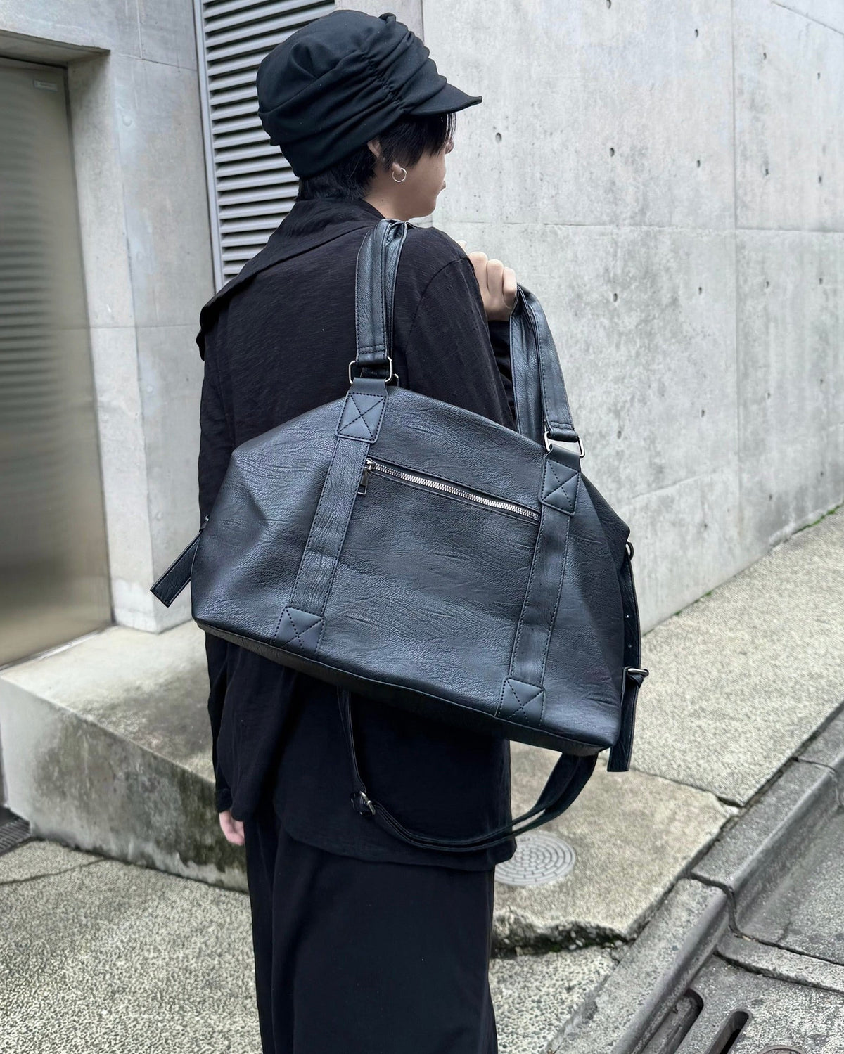 受注制【nmtc+】modern 2way fake leather cross bag