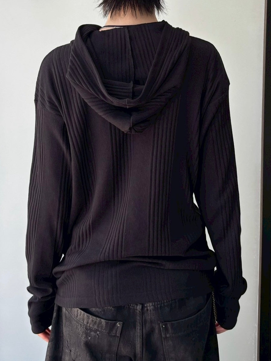 受注制【nmtc+】hooded henley neck long sleeve (3color)