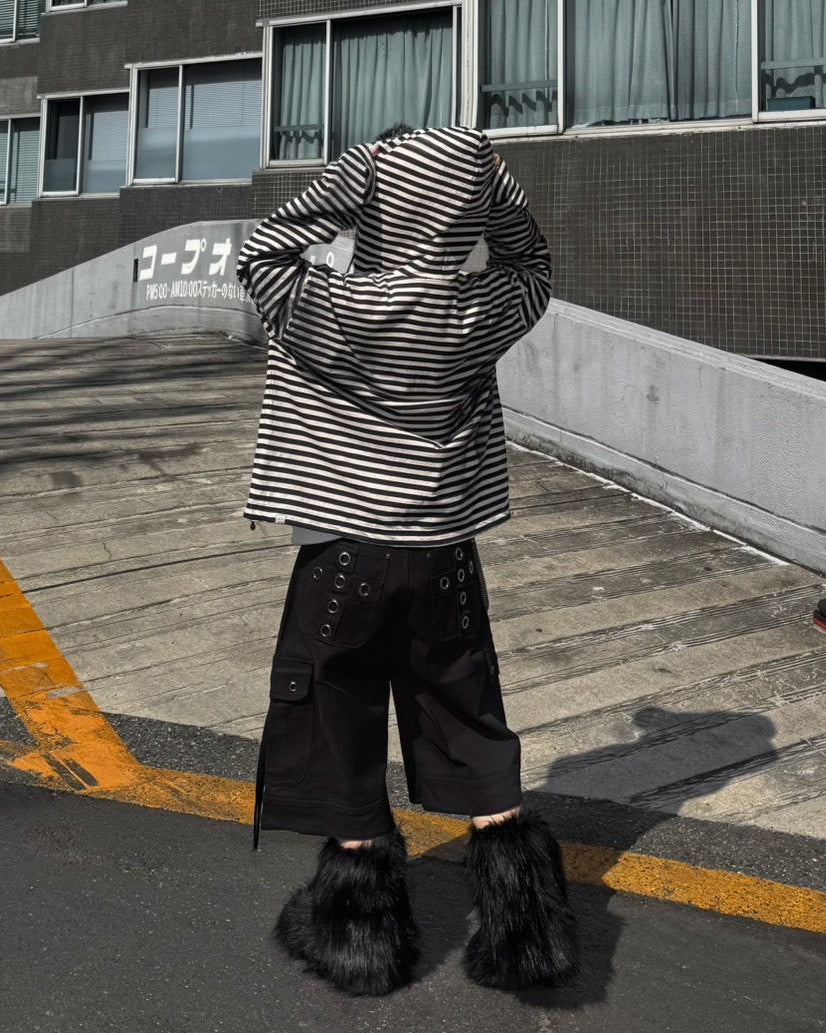 【Never mind the XU】spray cross zip up hoodie (3color)