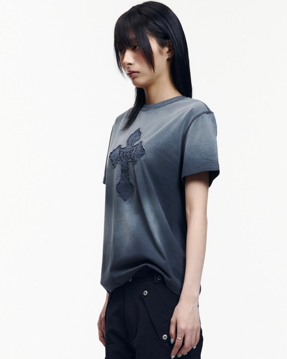 【AAKAM】Dust Fade CROS2 Half Top