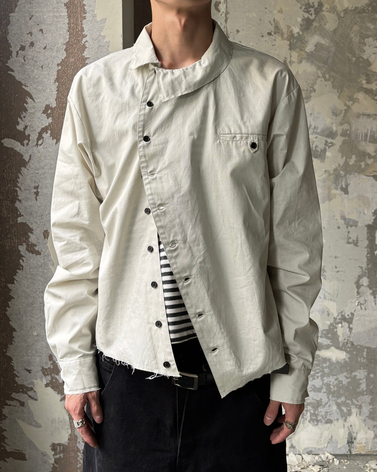 【Lee fi Ne】Offset Fade Shirt