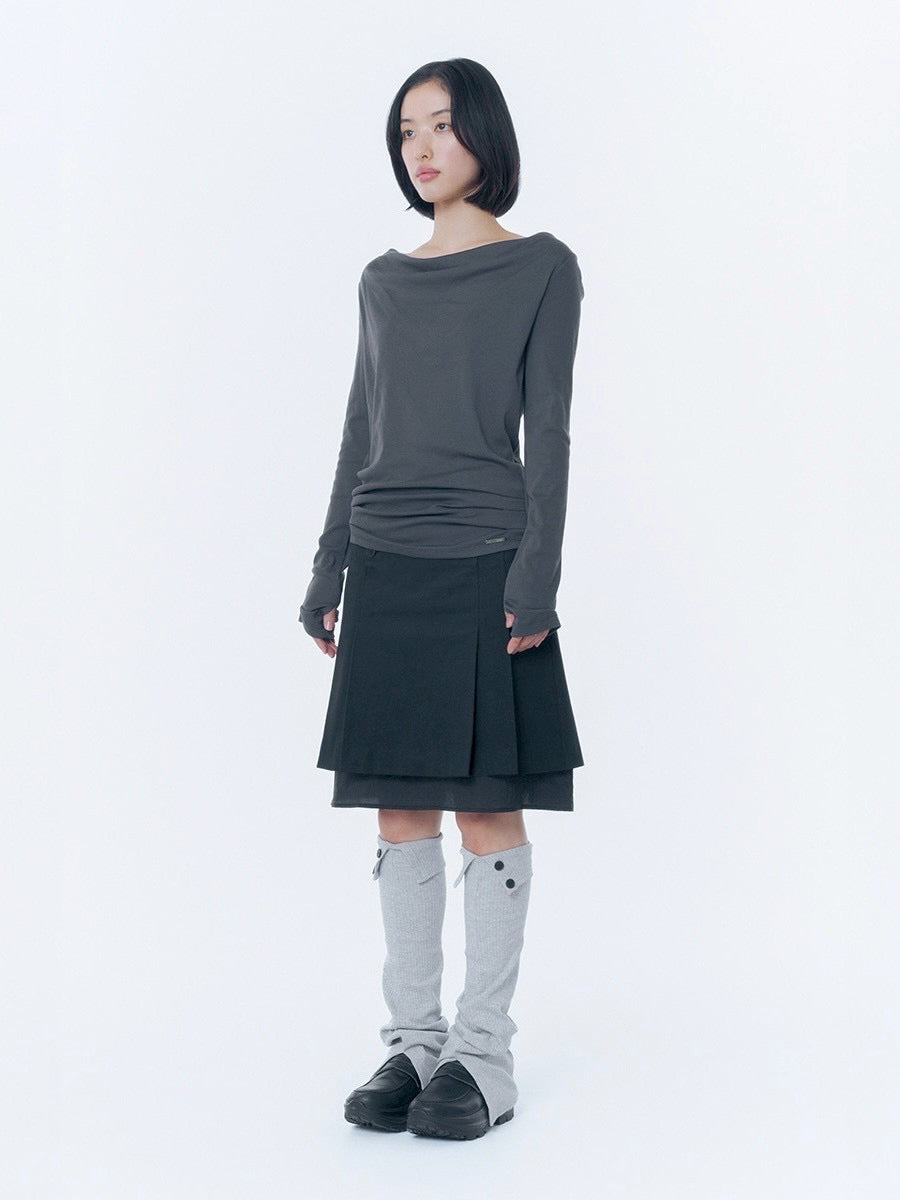【Miseki seoul】Button slit leg warmer