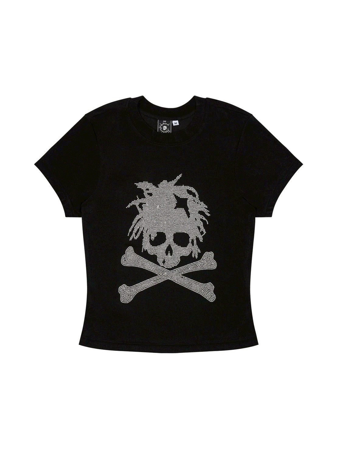 【CH2】MOREFLEX RHINESTONE SKULL TSHIRT