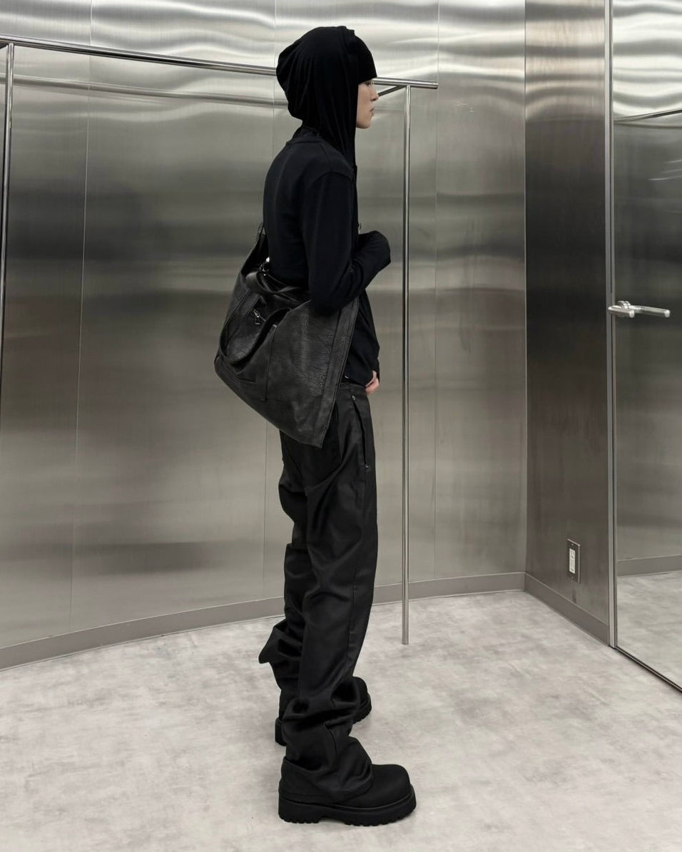受注制【nmtc+】Coated bootcut washing pants