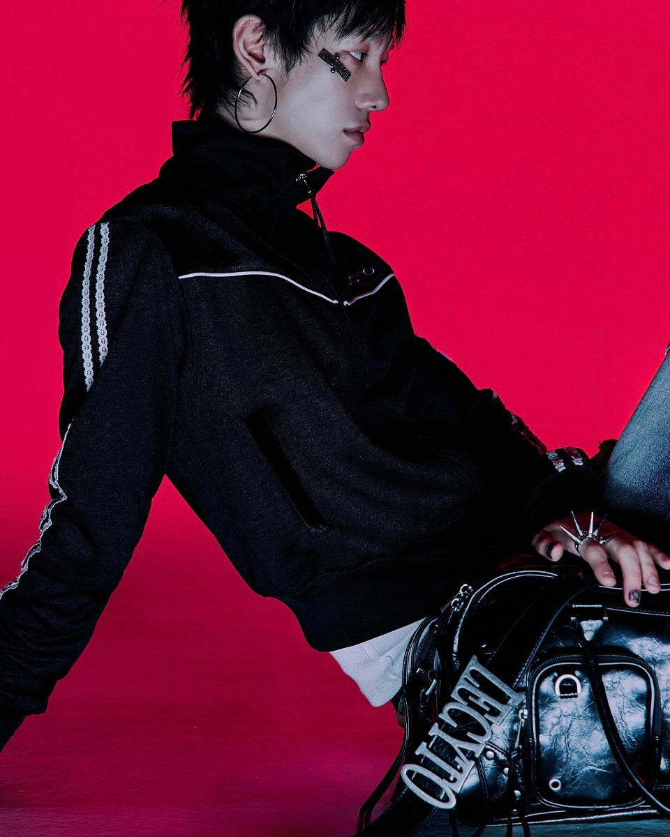 【LECYTO】Piping Line Track Zip Up Jacket